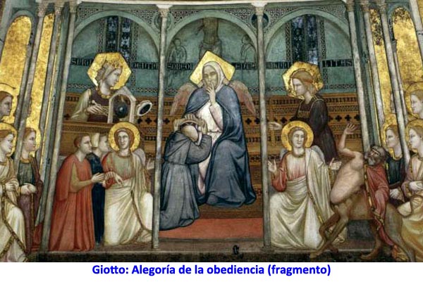 Giotto: Alegoría de la obediencia (fragmento)